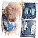 Veemoon Denim Vest for Dogs Puppy Hoodies Small Medium Dogs (xs) Puppy Winter Clothing