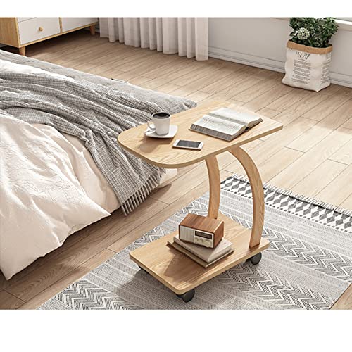 Table de chevet mobile haut de gamme en chêne pour ordinateur - 3