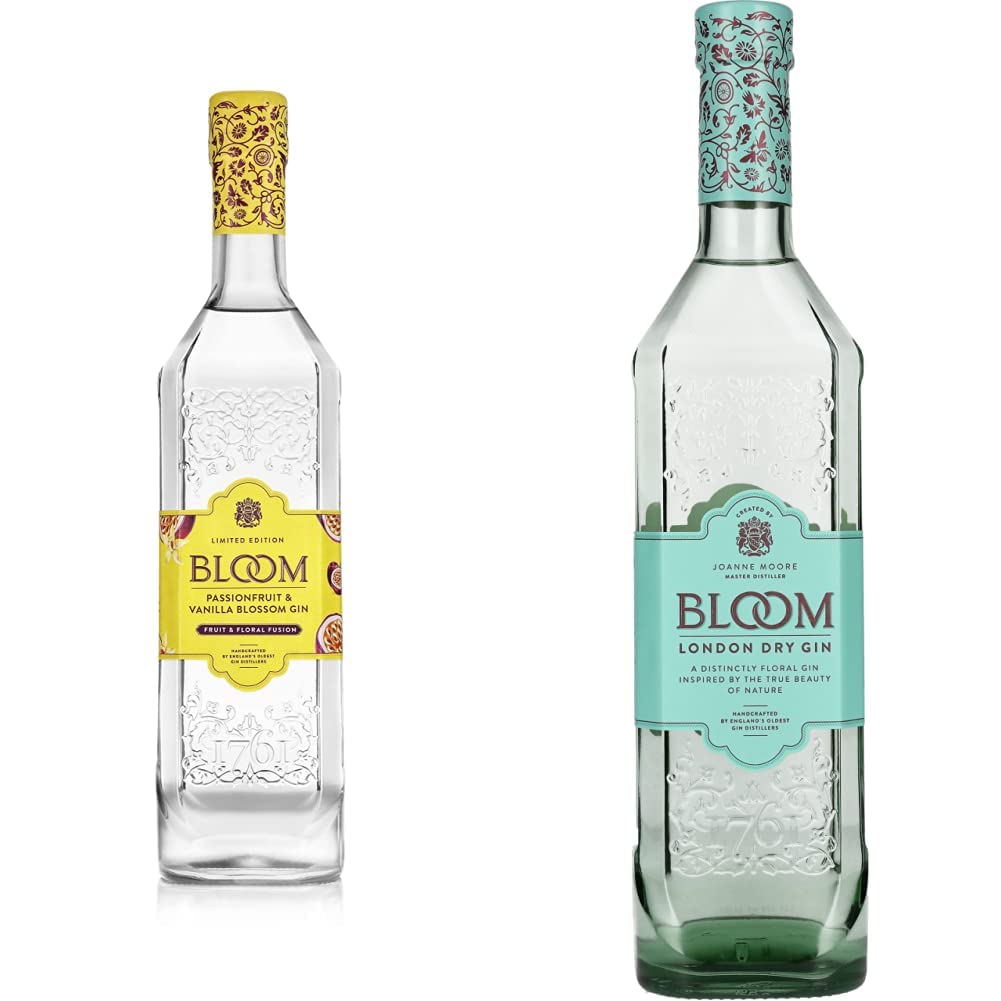 bloomGin Passionfruit and Vanilla Blossom - 70 cl & Gin London Dry - 70 cl