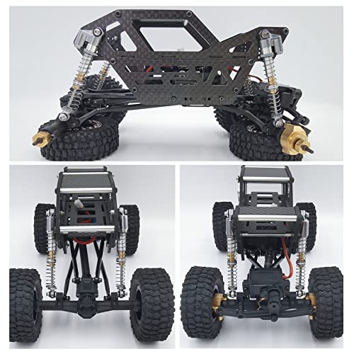 Mohero Adjustable Rc Shocks Absorber Damper Aluminum 53Mm For 1/24 Axial Scx24 Rc Crawler Car Modified Parts (Black) #TOP4