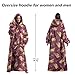 Capecage Blanket Hoodie, Long Hooded Blanket Sweatshirt as Birthday Gifts for Women Men, Long Wearable Blanket for Men Women.(Sloth)
