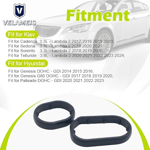 Image of 1PCS 26345-3LAA0 Engine Oil Filter Housing Gasket Fit For Kia Cadenza 3.3l 2016-2021 For Hyundai Palisade 2020-2024