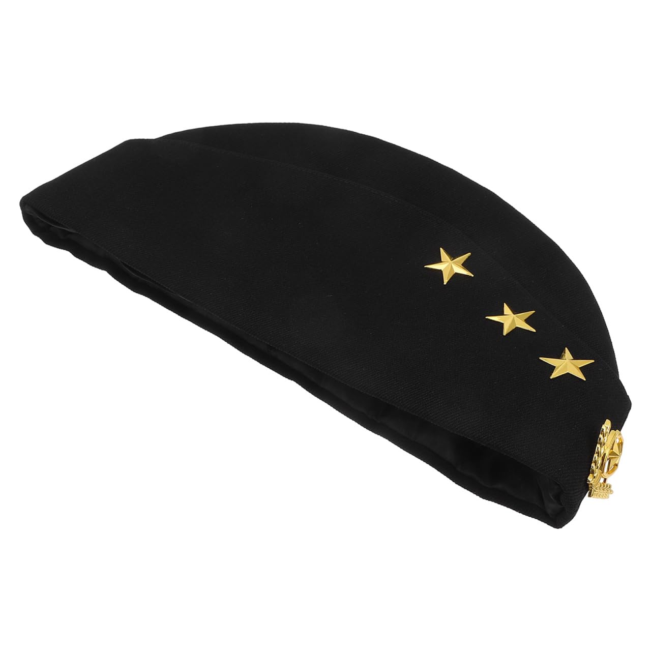 LIFKOME Boat Shaped Russian Soldier Cap Portable Captain Hat for Cosplay Festivals and Parties Durable Decorative Sailor Hat for Adults Black