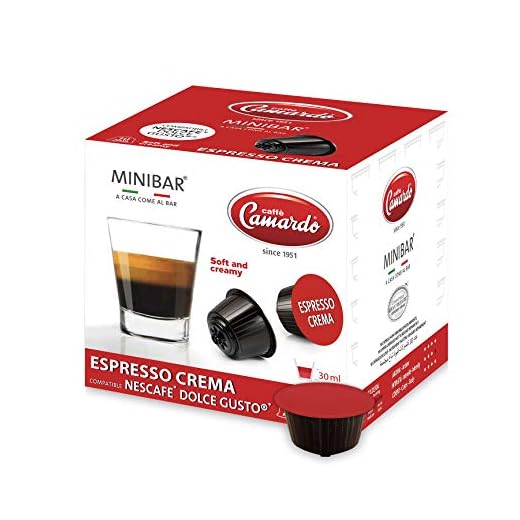 CAFFÈ CAMARDO 30 Kompatibla kapslar till Nescafé® * Dolce Gusto® * kaffemaskin - ESPRESSO CREAM-blandning - Made in Italy - 3 lådor med 10 kapslar