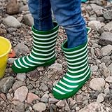 Lakeland Active Children's Pooley Striped Wellington Boots - Green - 9 Child UK - Image 4