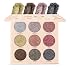 Profusion Cosmetics 9 Colors Pressed Glitter Eyeshadow Palette, Highly Pigmented Multicolor Eye Makeup with Long-Lasting Shimmer Finish for Flawless, Eye-Catching Looks, Gold