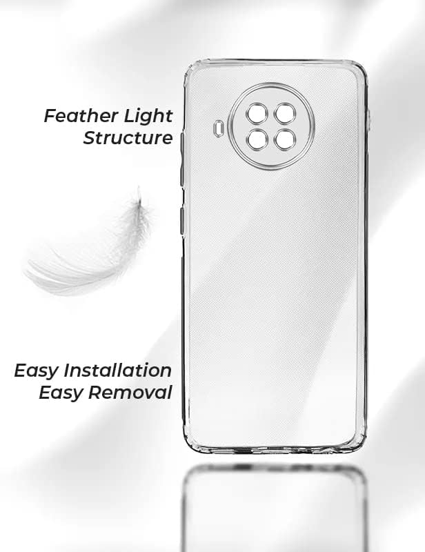 Image of Jkobi Back Cover for Xiaomi Mi Redmi Note 9 Pro 5G (Silicone Clear Case with Camera Protection | Soft and Flexible | Transparent)