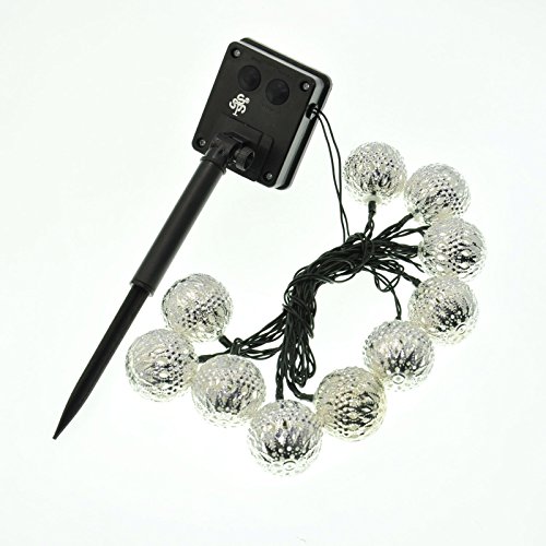 Luces solares LED de cadena con linternas de metal marroquí miniatura 6