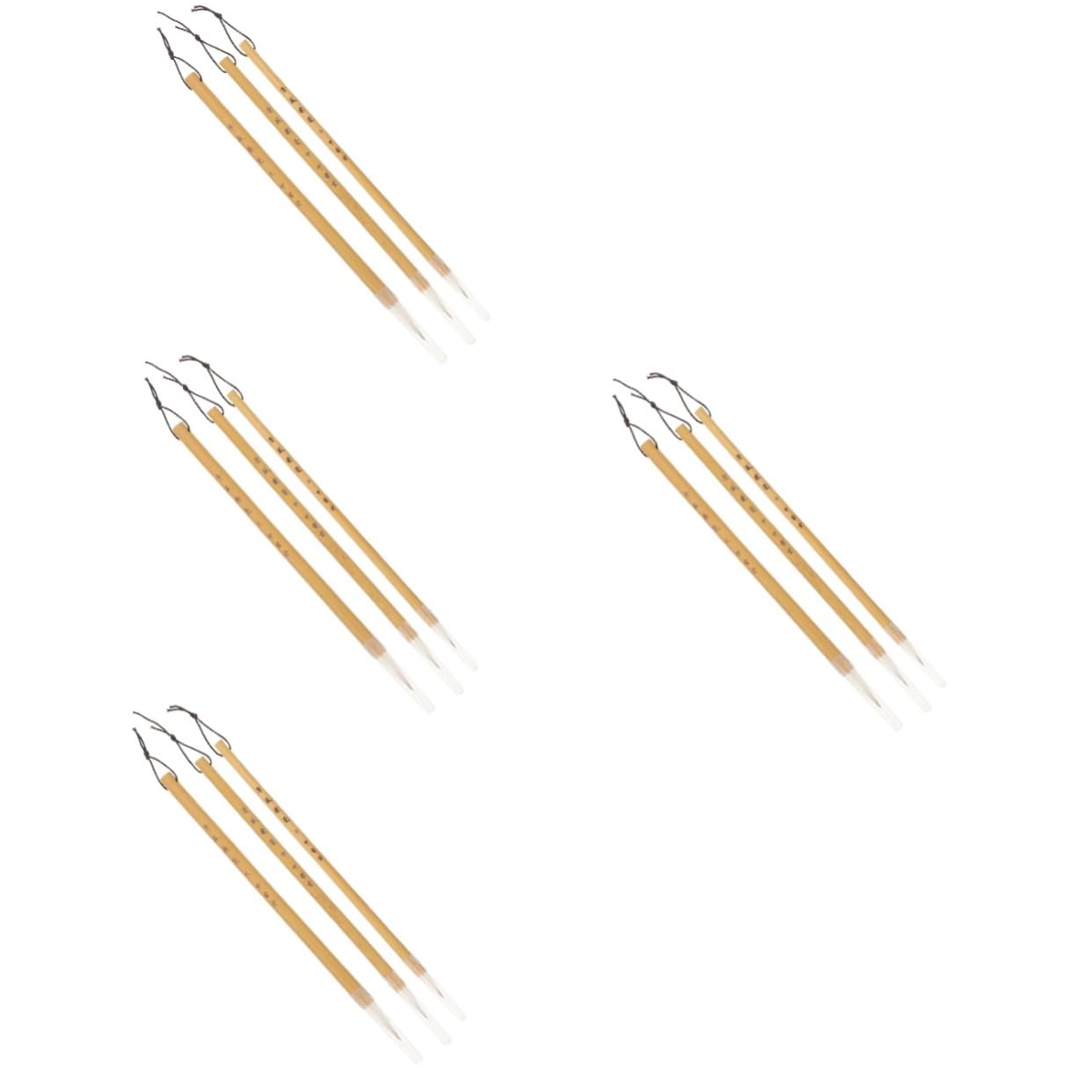 NUOBESTY 4 Set Pennello Calligrafico Calligrafia Calligraphy Pennello Scrittura Decorazione Sottovuoto Stilo Mobile Pennello Da Pittura Multiuso Pittura Tradizionale Nylon 3 Pezzi * 4