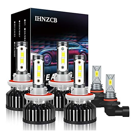 IHNZCB Fit For Ford F250 F350 F450 F550 Super Duty 2005-2020 LED Headlight Bulbs Combo H13/9008 High Low Beam Headlight + 9145 Fog Light Bulbs,Super Bright Conversion Kits，6pcs LED Bulbs