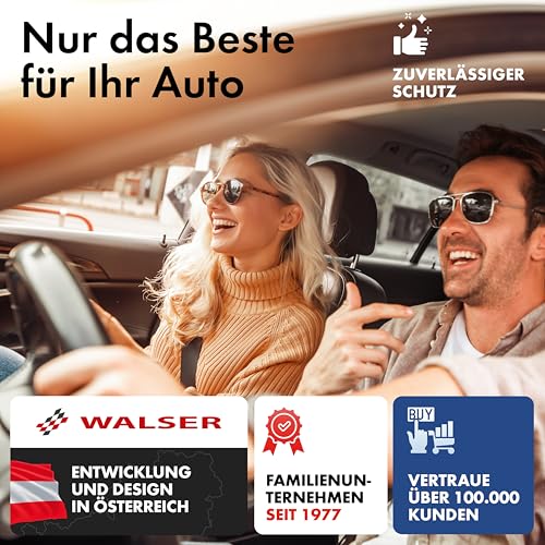 WALSER Abdeckplane Auto All Weather, Abdeckplane wasserdicht, 100% wetterfeste Auto Abdeckung, Autoabdeckung Outdoor, Abdeckung wasserdicht, Autoplane Vollgarage Größe 1 PKW Silber