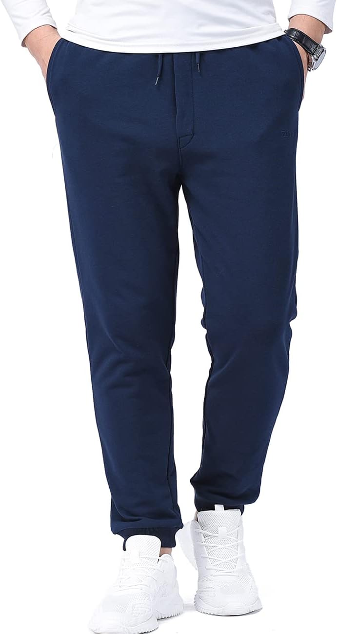 Zoulee Classic Drawstring-Waist Zipper Logo Jogger Pants with Zipper Fly - Image 3