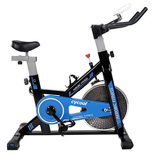 cycool Exercise Bike Belt Drive Stationary Bike Indoor Cycling Bike with Phone Stand,Comfortable