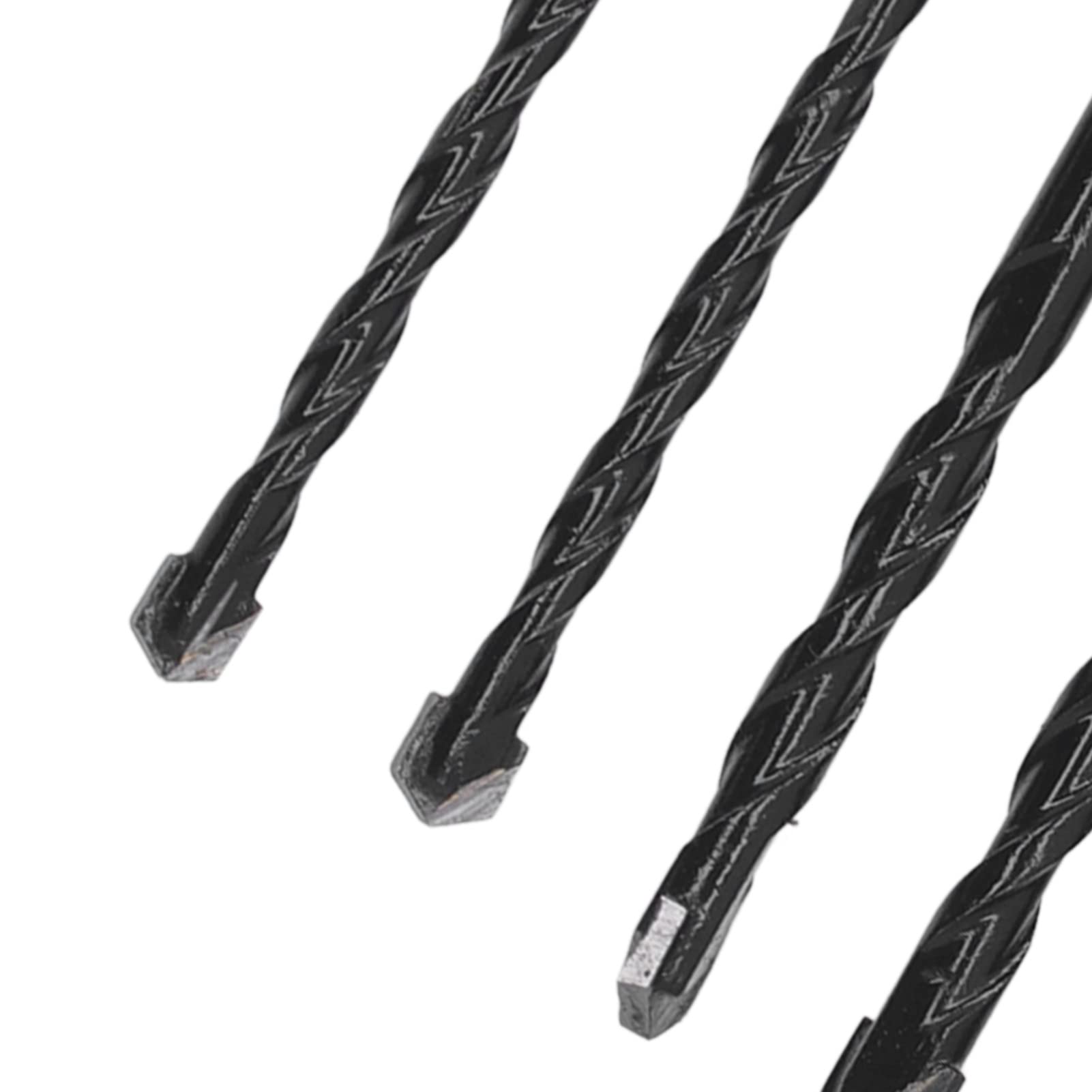 sztuk wiertło do kamienia wiertło udarowe do betonu węglik spiekany 6.35mm uchwyt sześciokątny czarny zestaw zestaw 5-12mm średnica cięcia do płytki blok betonowy