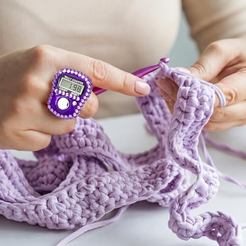 Image of Simgoing Electronic Finger Clicker Counter, Rhinestones Tally Tasbeeh Counter Gifts for Prayer Islamic Golf Counting Goods Lap Knitting Bling Accessories