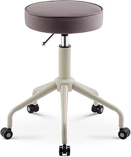 Stool on Wheels Heavy Duty Hair Salon Rotating Work Stool, Round Seat Leather Hydraulic Height Adjustable Rolling Swivel Stools with Wheels, for Massage Office Medical Tattoo Chair Stool Yearn for