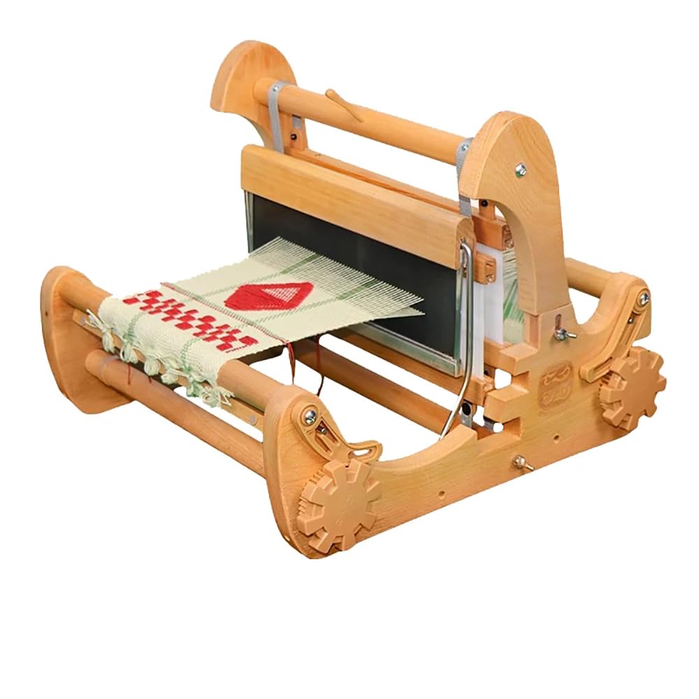 Handwebstuhl, Professionelle Mini Desktop Webmaschine für Erwachsene, Faltbarer Webstuhl mit Einstellbarer Dichte ZZ302