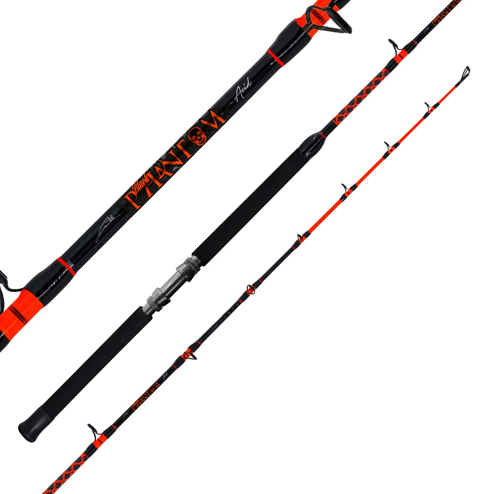 FALCON Canna Da Pesca Black Phantom Acid, Trolling, Traina, Live Bait, Dimensioni 6', 20-30lb potenza