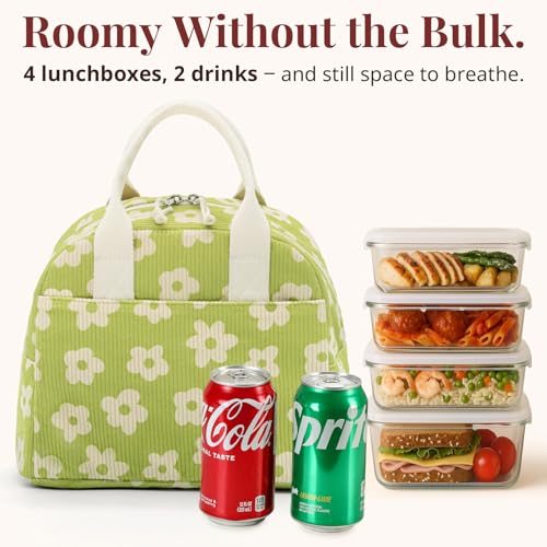 Image of LOVELYWIND Lunch Box for Women Cute Lunch Bags for Women Lunch Tote Bags Reusable Insulated Lunch Box Large Capacity Reusable Insulated Cooler for Work or Travel Gifts or Beach