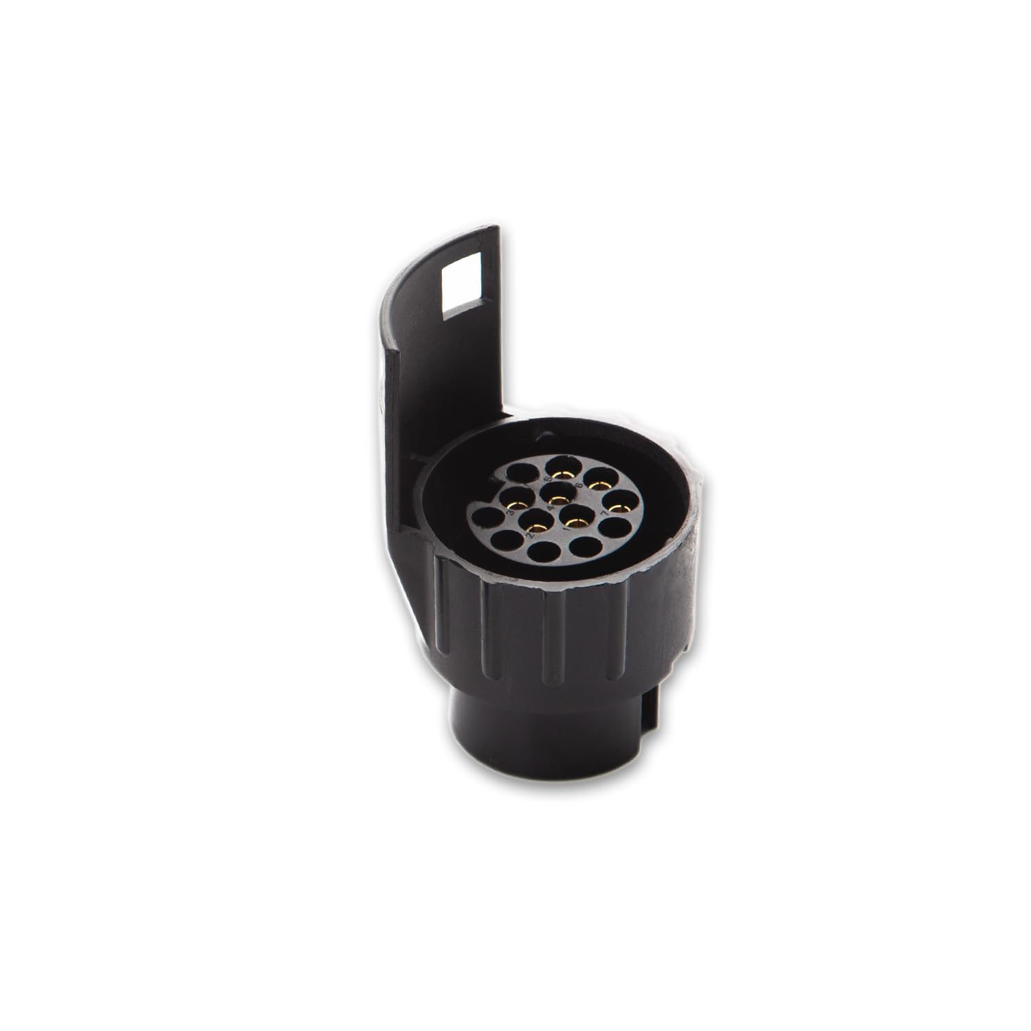 Adaptador de Remolque de 7 a 13 Pines y Adaptador de Remolque de 13 a 7 Pines - 12V - ISO 1724 e ISO 11446 - para Caravana Remolque Automóvil - Cubierta De Goma + Tapa Verde — view 9