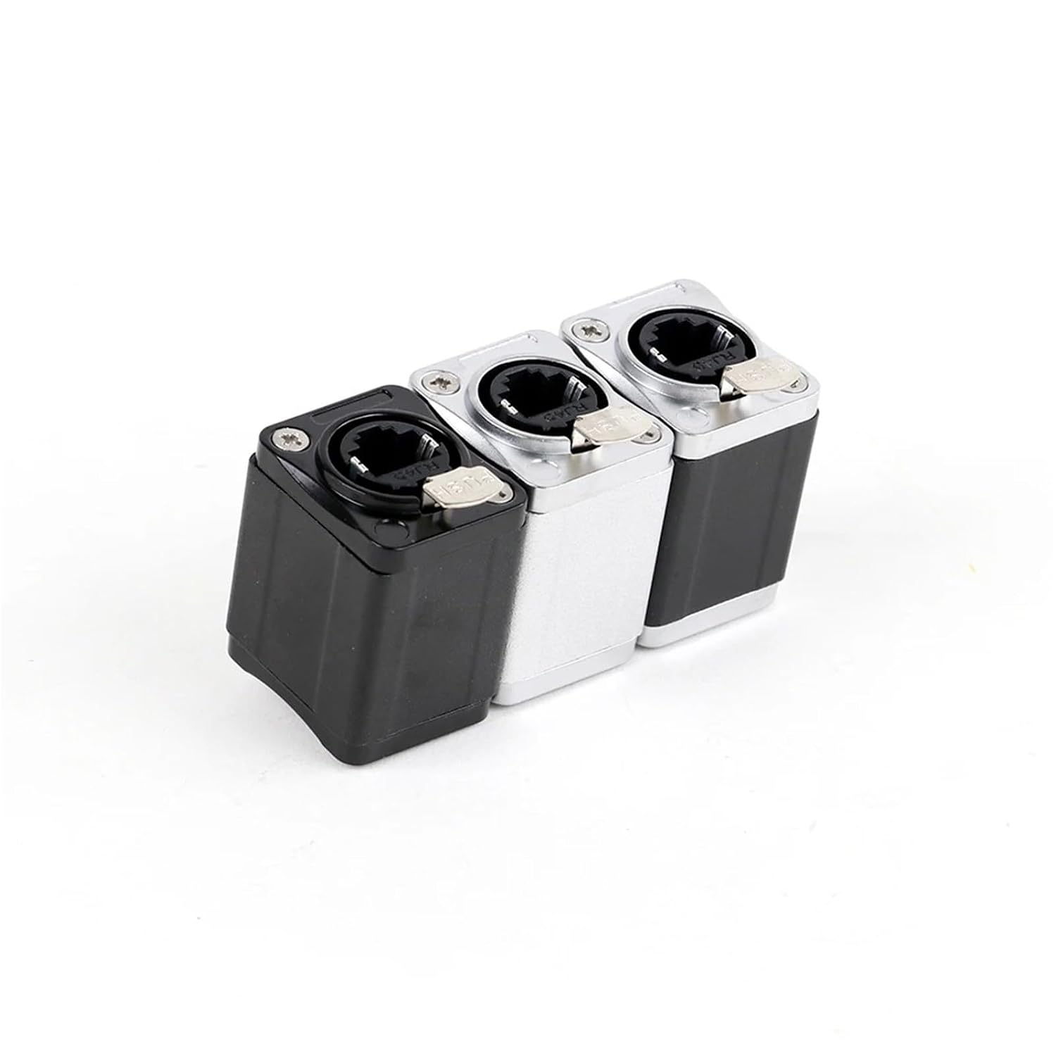 10Pcs RJ45 Feedthrough Coupler,STP CAT6 Network Female Straight Converter Ethernet Cable Extension Signal Adapter(U01Z-Black-Black)