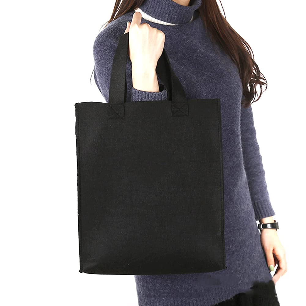 3 Stück Filztasche Dokumententasche Wollfilz Tasche Einkaufstasche Werbetasche, Werbetasche, waschbare Lebensmittel-Handwerk Leinwand Tasche