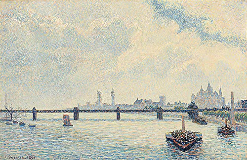 Affiches et Gravures Charing Cross Bridge Londres Pissarro Impression Toile Décoration 60x90