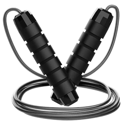 Jump Rope,Adjustable Skipping Rope with Soft Foam Handles, Tangle-Free Rapid Speed Jumping Rope with Ball Bearings for Women, Men, and Boys Aerobic Exercise