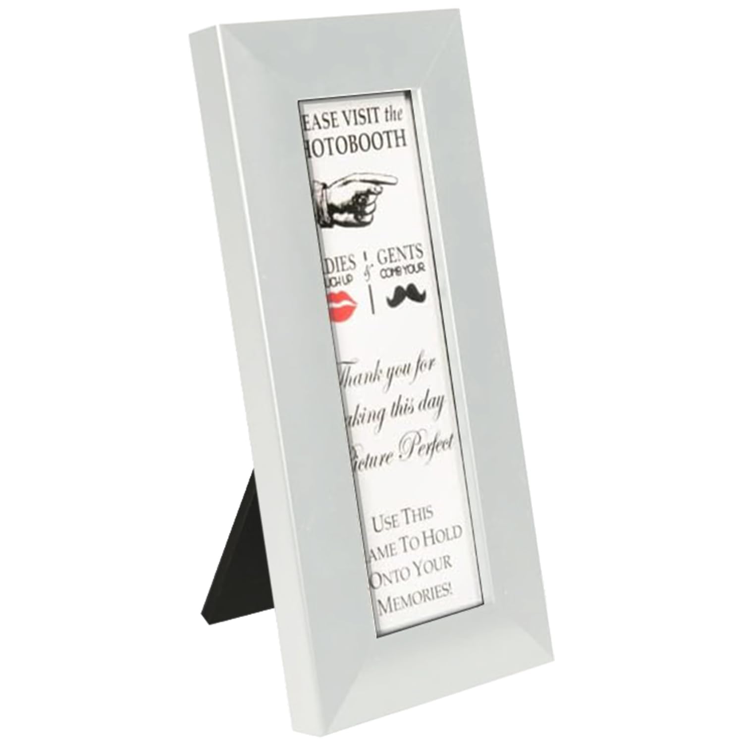 pbf PHOTO BOOTH FRAMES 2x6 Photo Frame | Premium Designer Photobooth Frame with Stand (White)