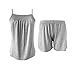 Produktbild Sleepy Time Damen-Schlafanzug aus Bambus, Nachtschwitzen, Feuchtigkeitstransport, Nachtwäsche, Sommer-Stil, grau, Medium