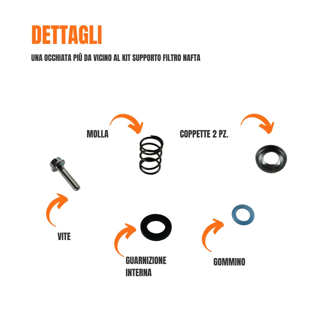 Kit de Soporte de Filtro Nafta Compatible Con Motores Lombardini Diesel LDA 450 510 3LD510 96-97 100 4LD 640 820 para Combustible Motoazada y Motocultor