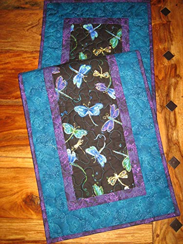 Tahoe Quiltsdragonfly Table Runner For Dining Table Purple Blue Table Runner Quilted Reversible 14x48 Inch Dresser Scarf Nightstand End Table Coffee Table Runner For Living Room Whimsical Dailymail