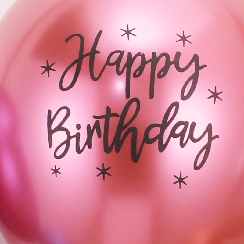 Image of Metal Happy Birthday Balloons Colorful Metallic Decorative Balloons Birthday Party Decor Room Decor House Decor For Wedding Birthday Anniversary Graduation Party Decorations Supplies
