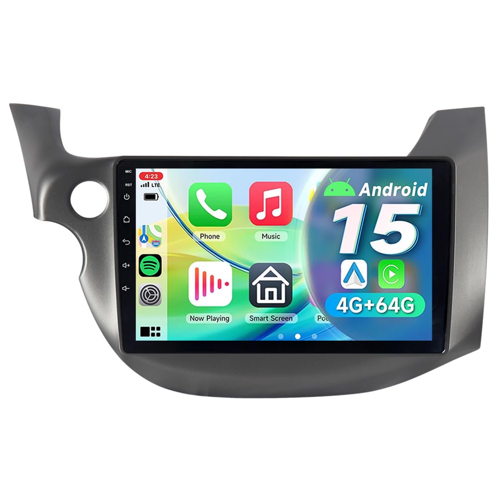 10.1" Autoradio Android 15 per Honda Jazz Fit 2007-2014 4+64GB | Touch Screen IPS, Wireless CarPlay Android Auto, GPS, Bluetooth 5.4, WiFi 6.0, Split Screen, Retrocamera