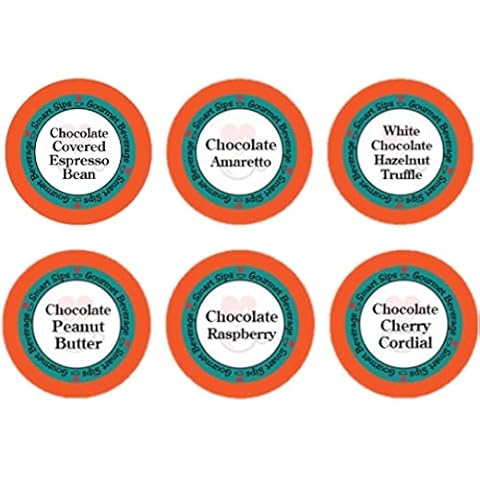 Smart Sips Coffee, Chocolate Obsession Flavored Coffee Variety Sampler Pack, 24 Count Gourmet Coffee Pods for Keurig K-cup Brewers -Chocolate Peanut Butter, Chocolate Raspberry, Chocolate Espresso Bean & More Cover