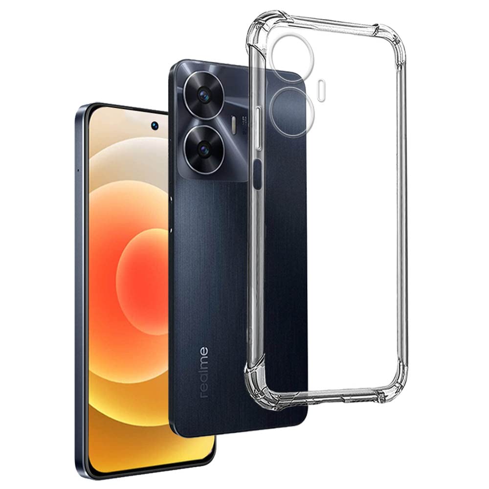 Rey Cover Morbida In Gel TPU Per Oppo Realme C33: Protezione Anti-Shock E Anti-Graffio, Trasparente E Sottilissima!