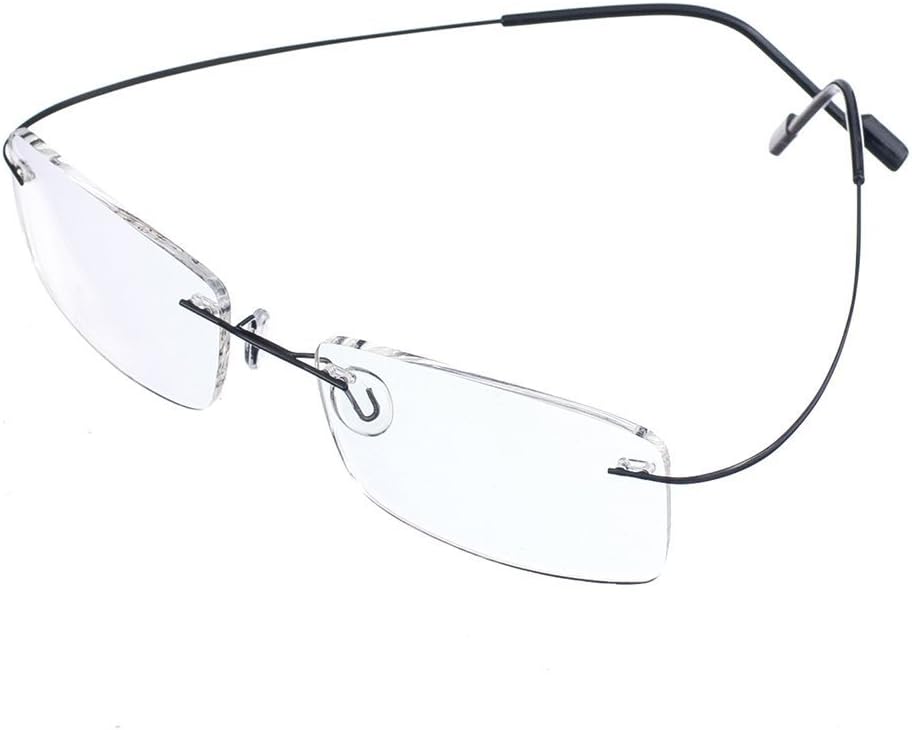 Super Light 100% Titanium Working Rimless Reading Glasses +0.50 To +6.00
