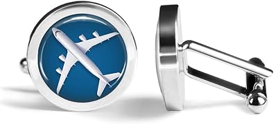 Airplane Cufflinks Plane Cuff Links Angled Edition