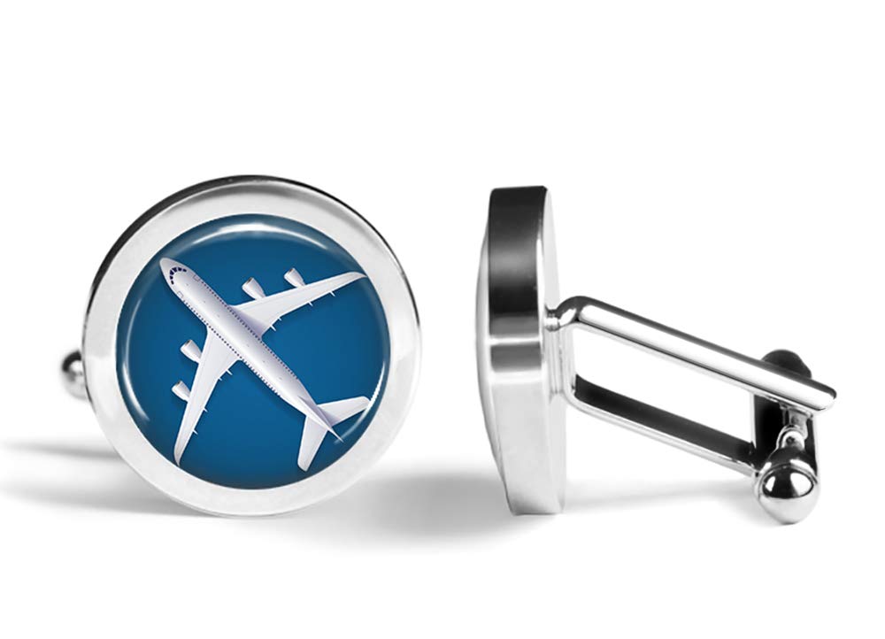 Oakmont Cufflinks Airplane Cufflinks Plane Cuff Links (Angled Edition)