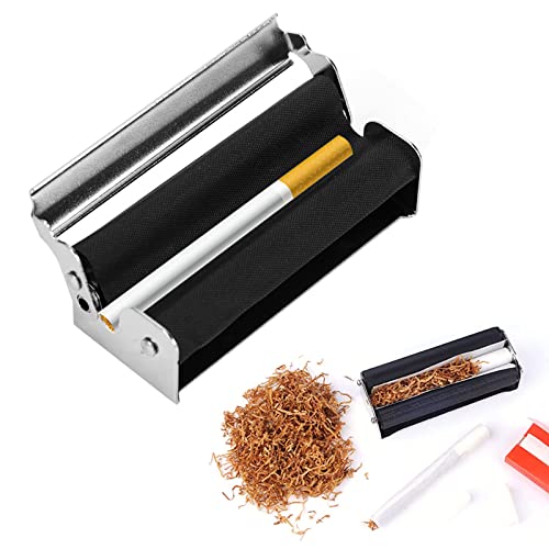 VOVCAMLS 78MM Cigarette Roller with Lid Metal Cigarette Rolling Machine 78mm Cigarette Maker with Rolling Papers