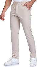 SPOSULEI Golf Pants for Mens Slacks Dress Quick Dry Lightweight Work Casual Comfort Relaxed fit Anti-Slip Trousers with Pockets Khaki 36Wx32L