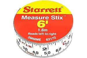 Starrett SM66ME Tape Measure Stix with Adhesive Backing for Accurate and Versatile Measurements