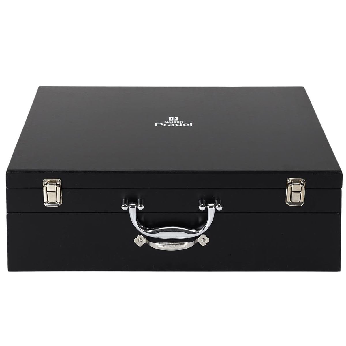 Ménagère 84 Pièces "Coffret Bois" 45cm Noir