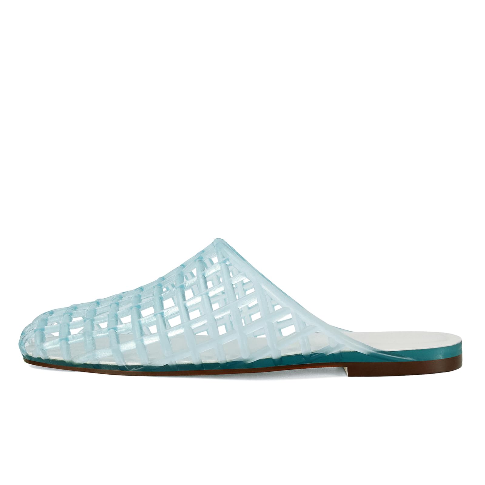 GTBINGGO Women's Red Jelly Mesh Slides, Comfortable Flat Slip On Sandals, Casual Summer Beach Slippers