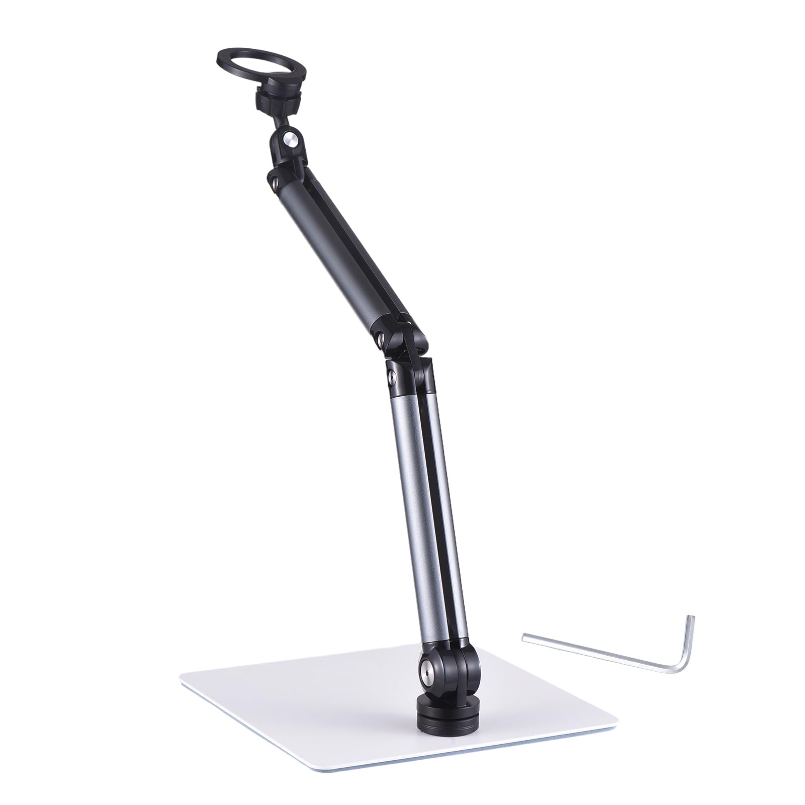 Soporte magnético para teléfono para Escritorio Soporte magnético Giratorio de 360° con Brazo articulado Flexible y Base Grande para la mayoría de transmisiones de teléfonos