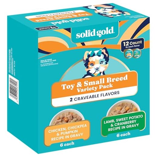 Solid Gold Wet Dog Food for Small Dogs - Grain Free Small Dog Food Wet Recipe w/Chicken, Lamb & Superfoods for Gut Health & Immune Support - for Puppies, Adult & Senior Breeds - 12ct Variety Pack