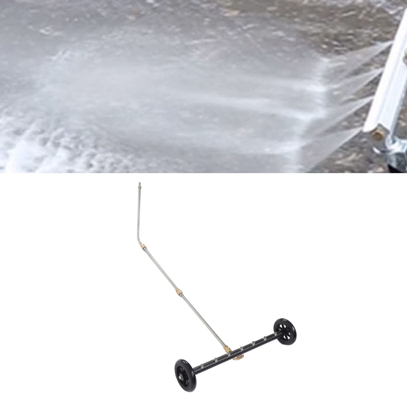 Limpiador de Chasis de Lavadora a Presión 4000 PSI 2 en 1 Limpiador de Superficies de Escoba de Agua Debajo del Automóvil con 3 Varillas de Extensión para Balcón y Patio