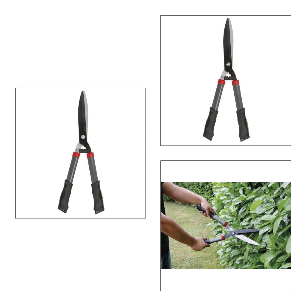 Sécateurs et ciseaux de jardinage, Cisailles à haies - Cisaille à haie 520mm / Lame droite - Diamètre de coupe 15mm - Manche Aluminium - Manche léger en aluminium
