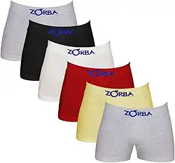 Kit 6 Cuecas Boxer Zorba Infantil Algodão 678 Sortidas