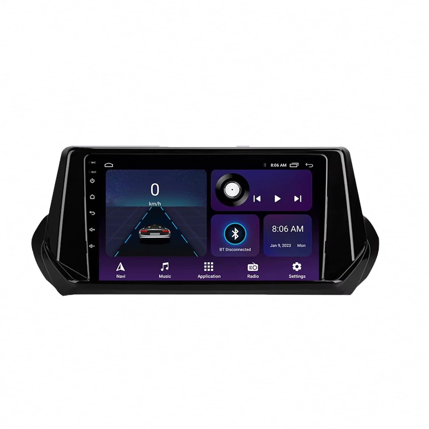 Przenośny Ekran Carplay Systemu Audio dla Peugeot 2008-2021 Samochodowe Radio Fm Touch, Przenośna Nawigacja, Odtwarzacz Wideo Bluetooth Wi-Fi, 8 Rdzeń 8G+256G
